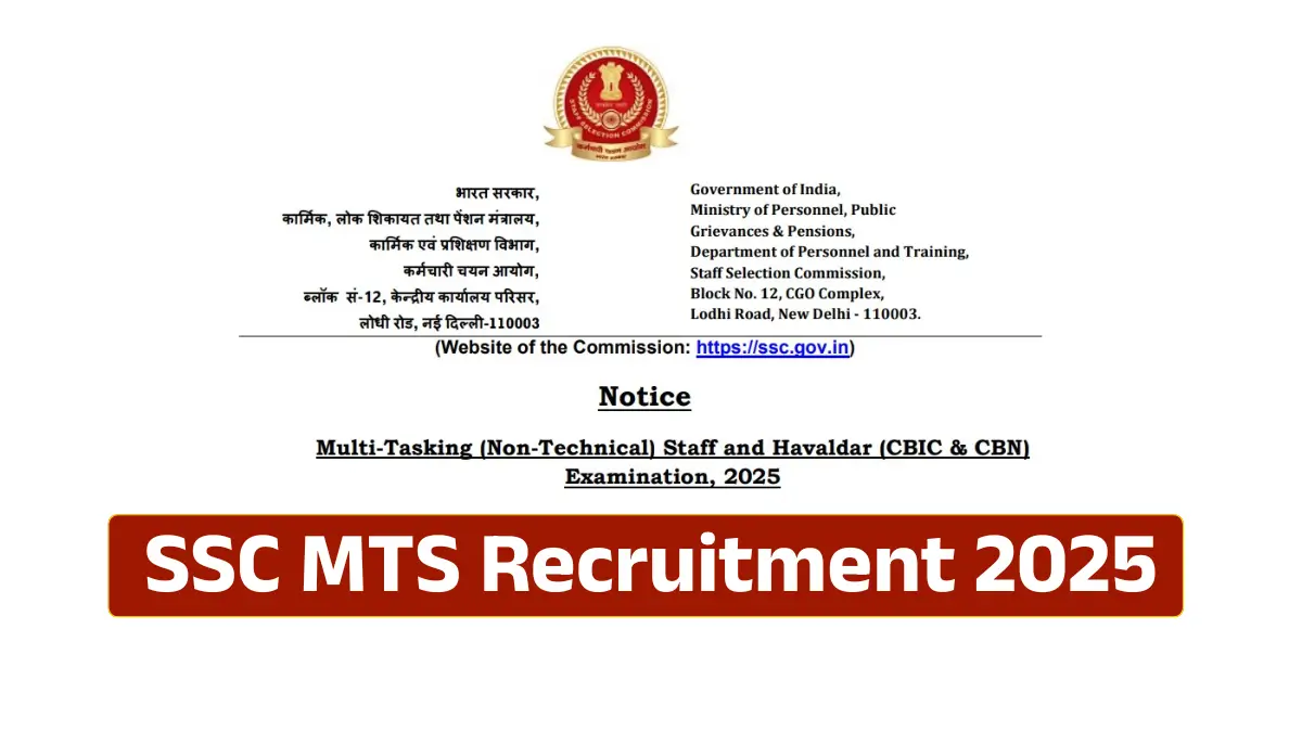 SSC MTS Recruitment 2025