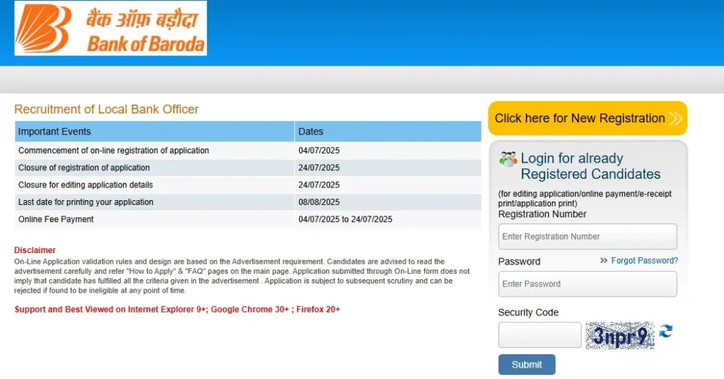 Bank of Baroda LBO Recruitment 2025: Vacancy for 2500 Posts, Know How to Apply 2 How to Apply for Bank of Baroda LBO Recruitment 2025